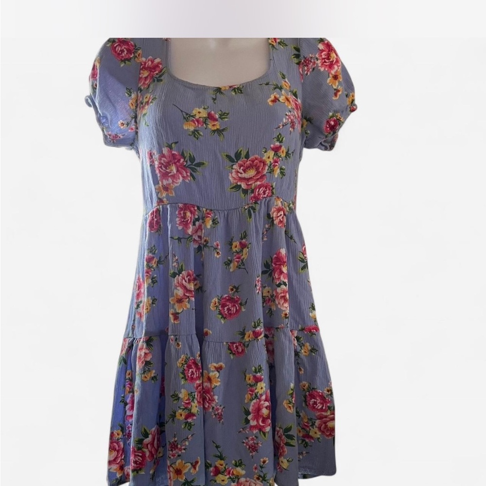 Ambiance Blue Midi Dress with Elegant Design